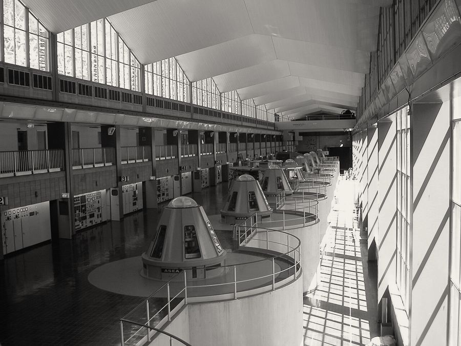 Machine hall floor, Murray 1 power station, Snowy Mountains Scheme
