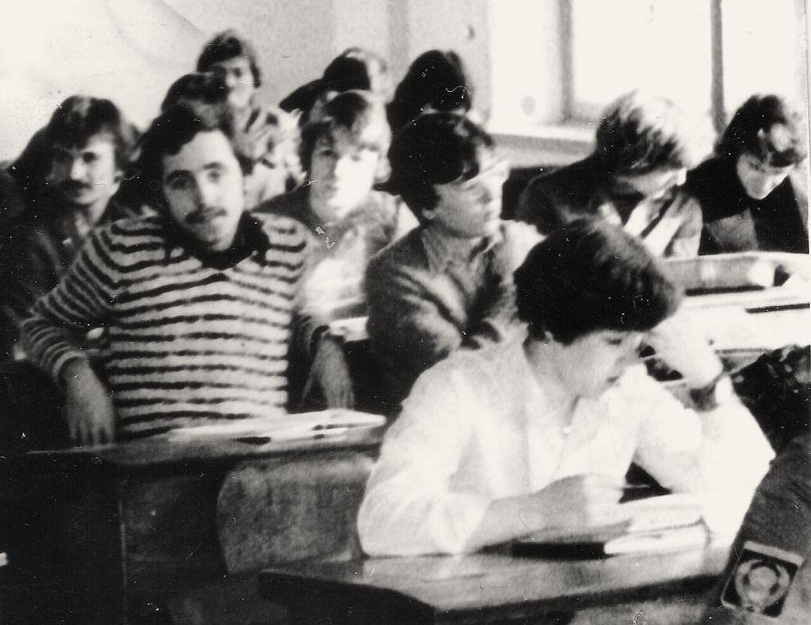 Students in a lecture, 1979